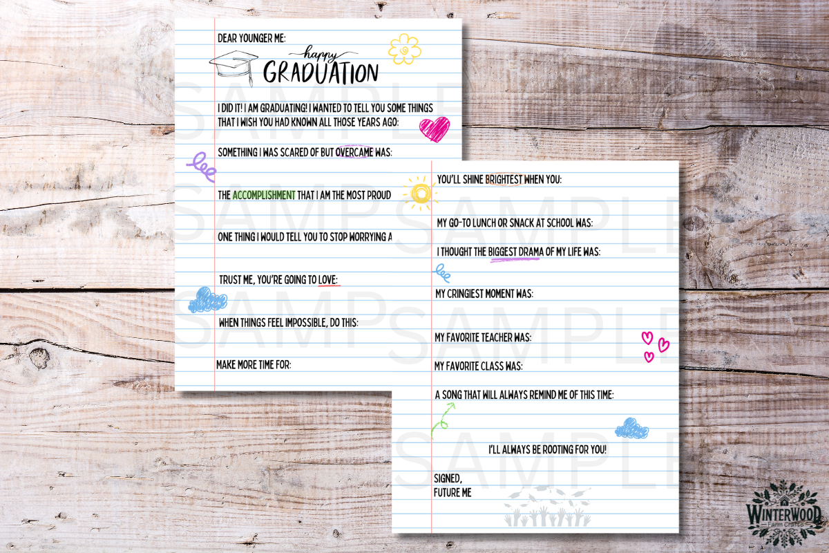 Letter to Future Me - Senior Year Reflection Activity