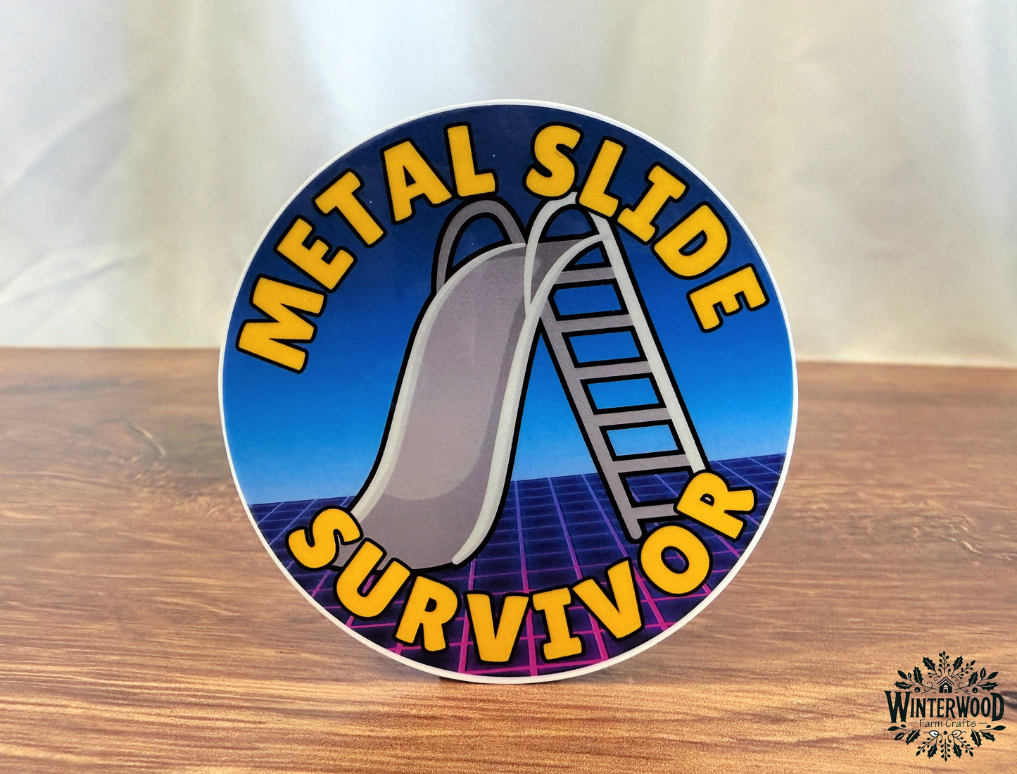 Metal Slide Survivor 80s 90s Kid Vinyl Sticker
