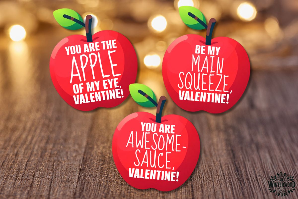 APPLESAUCE Valentine Gift Tag Cards