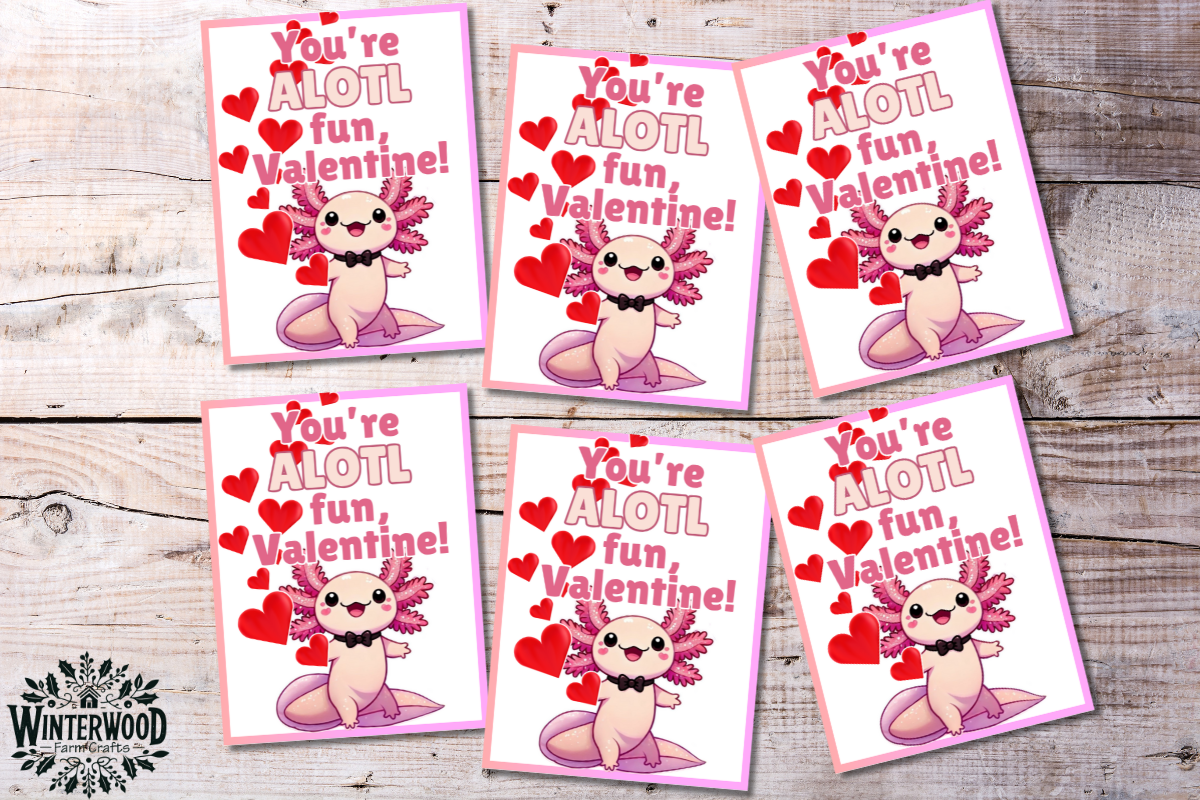 AXOLOTL Valentine Card