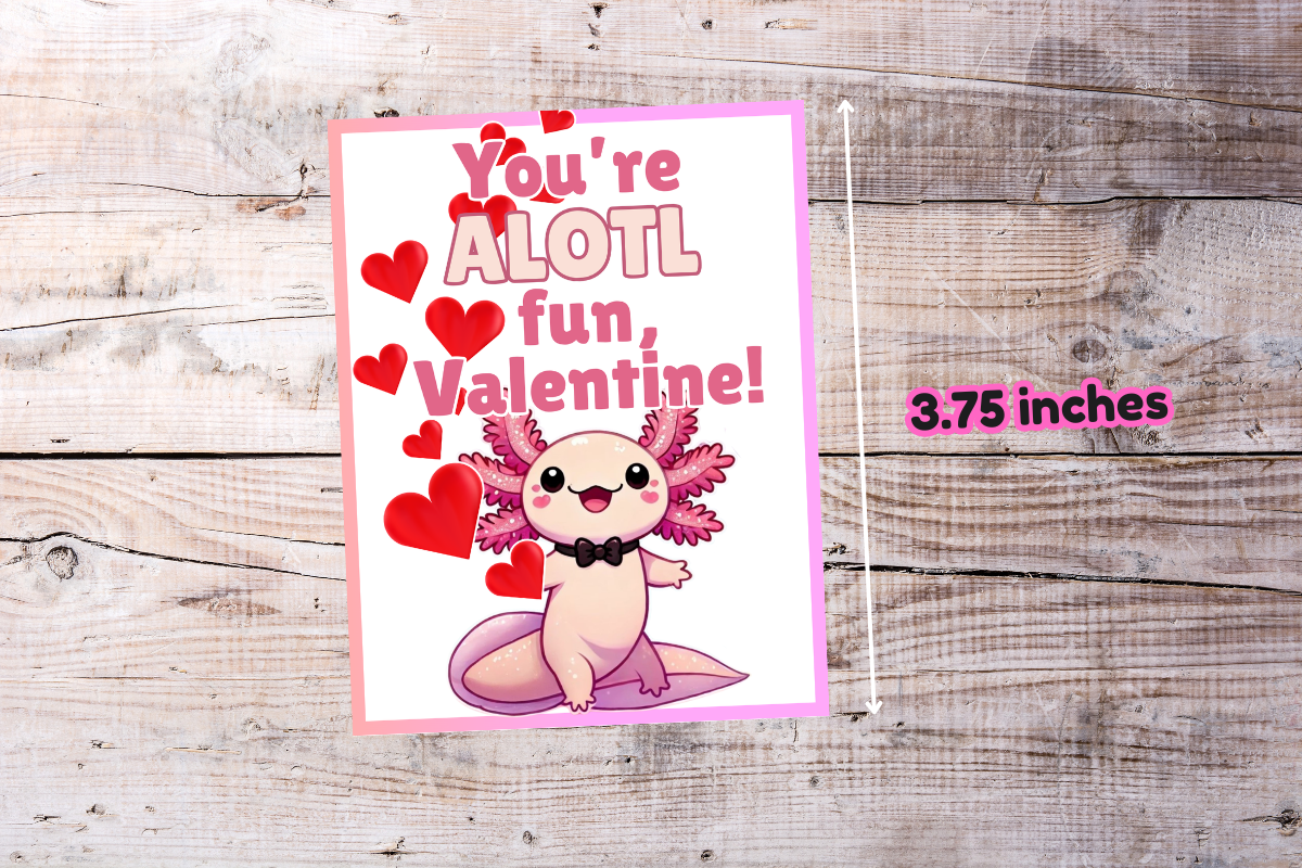 AXOLOTL Valentine Card