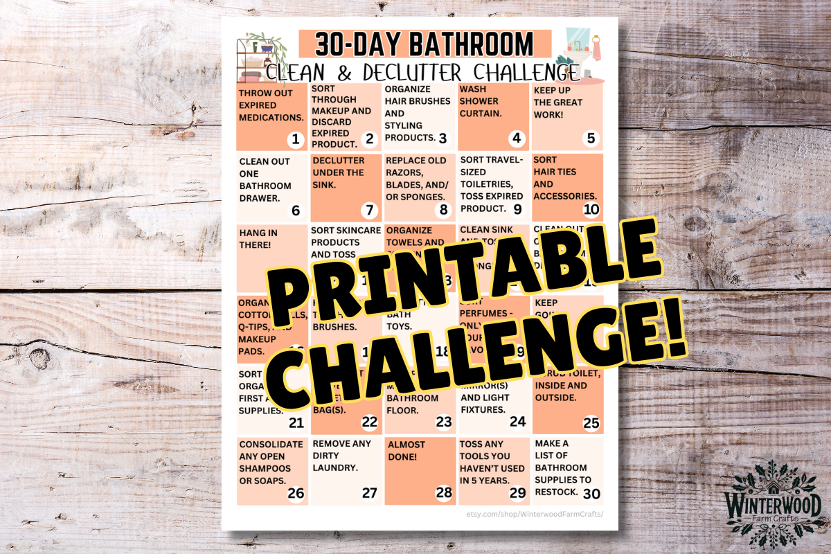 30-Day Bathroom Clean & Declutter Challenge