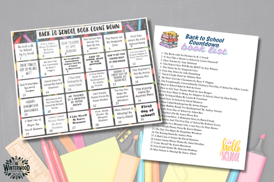 Back to School Book Countdown Printable