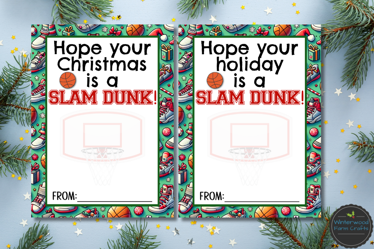 Basketball Christmas Holiday Themed Gift Card Holders