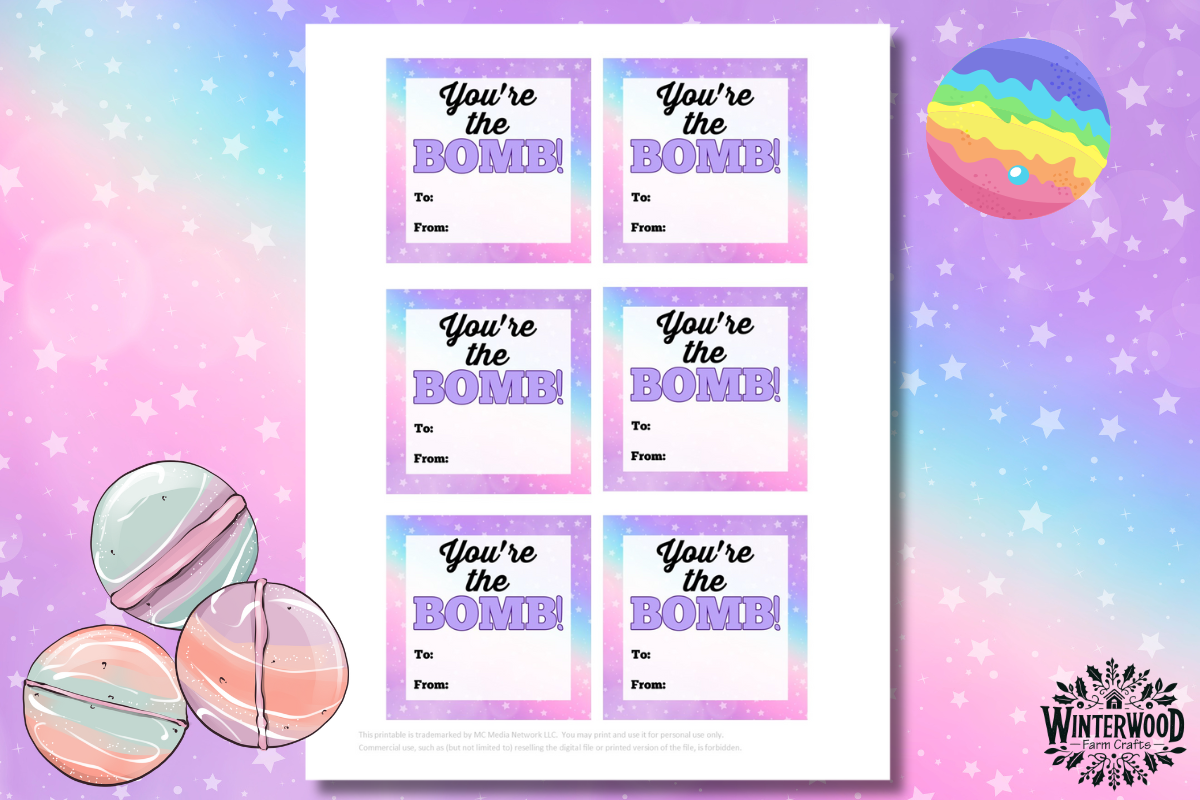 You're the Bomb Bath Bomb Gift Tag