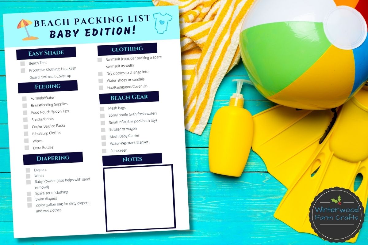 Baby Beach Supplies Packing Checklist