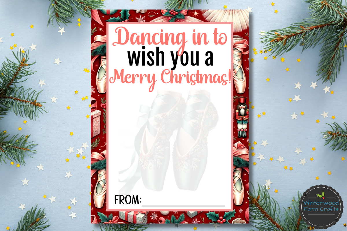 Ballet Dance Pointe Christmas Gift Card Holders