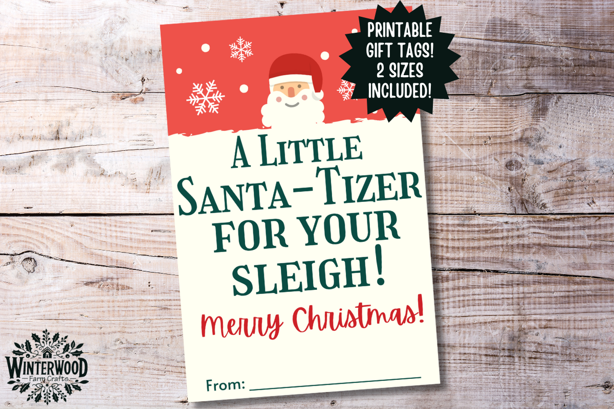 "Santa-tizer" Gift Tags