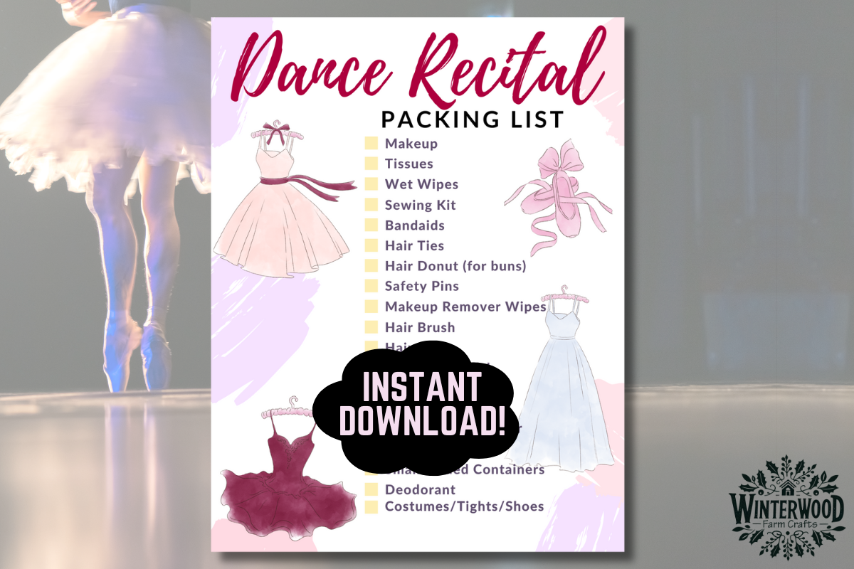 Dance Recital Packing List