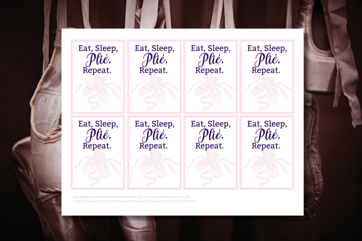 Eat Sleep Plié Repeat Ballet Dance Teacher Gift Card Holder