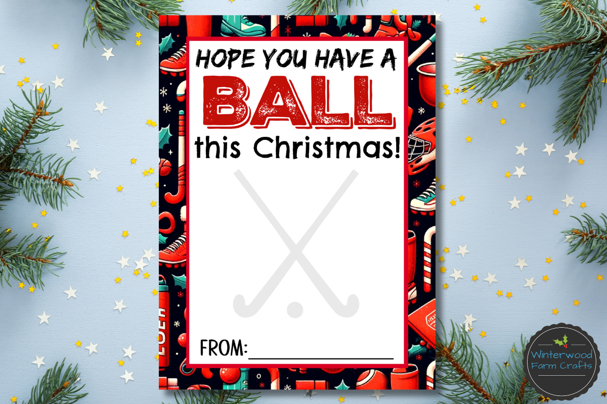 Field Hockey Christmas Holiday Themed Gift Card Holders