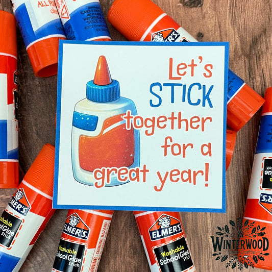 Back-to-School GLUE-Themed Gift Tags