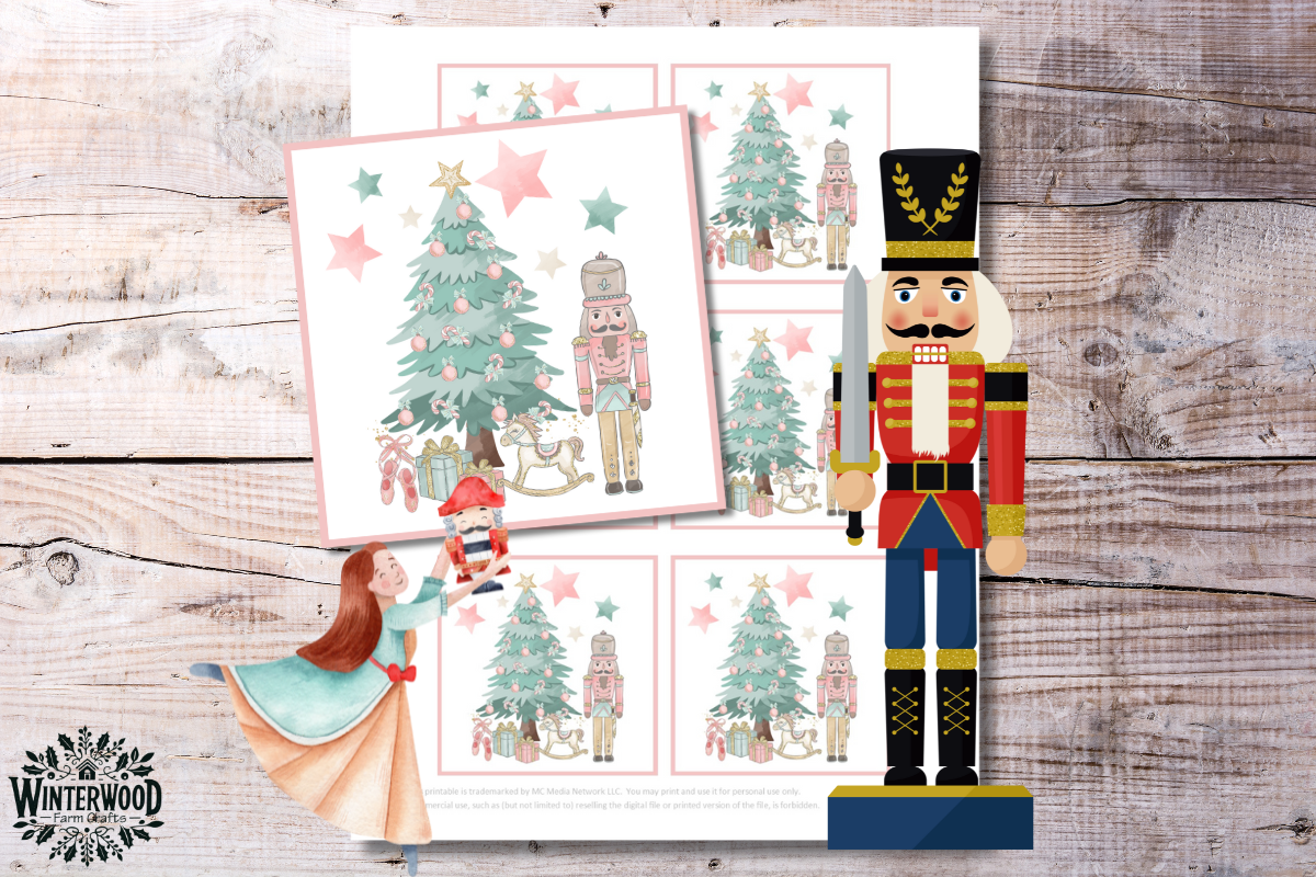 Nutcracker Ballet Themed Holiday Gift Tags