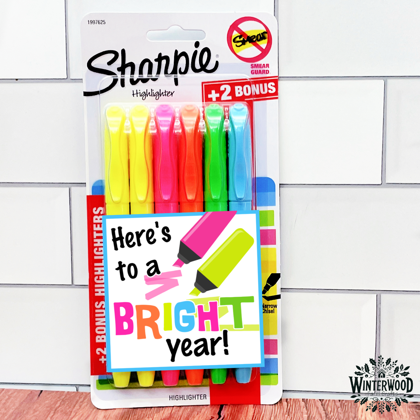 Back-to-School Highlighter-Themed Gift Tags