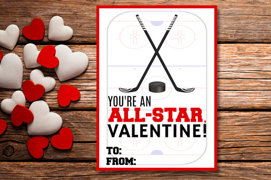 All-Star Ice Hockey Valentine Cards