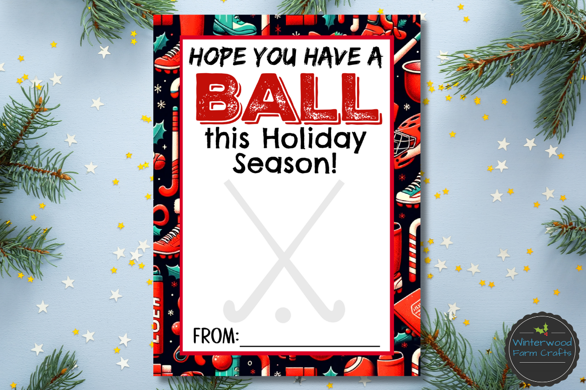 Field Hockey Christmas Holiday Themed Gift Card Holders