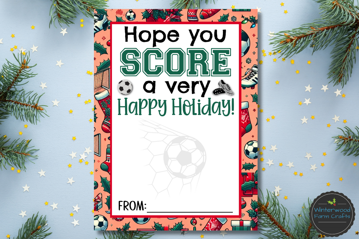 Soccer Christmas Holiday Themed Gift Card Holders