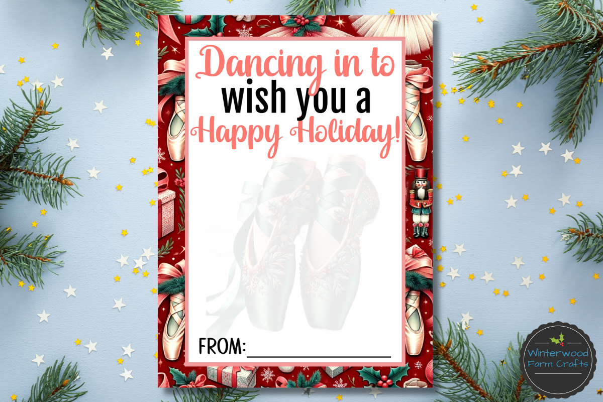 Ballet Dance Pointe Christmas Gift Card Holders