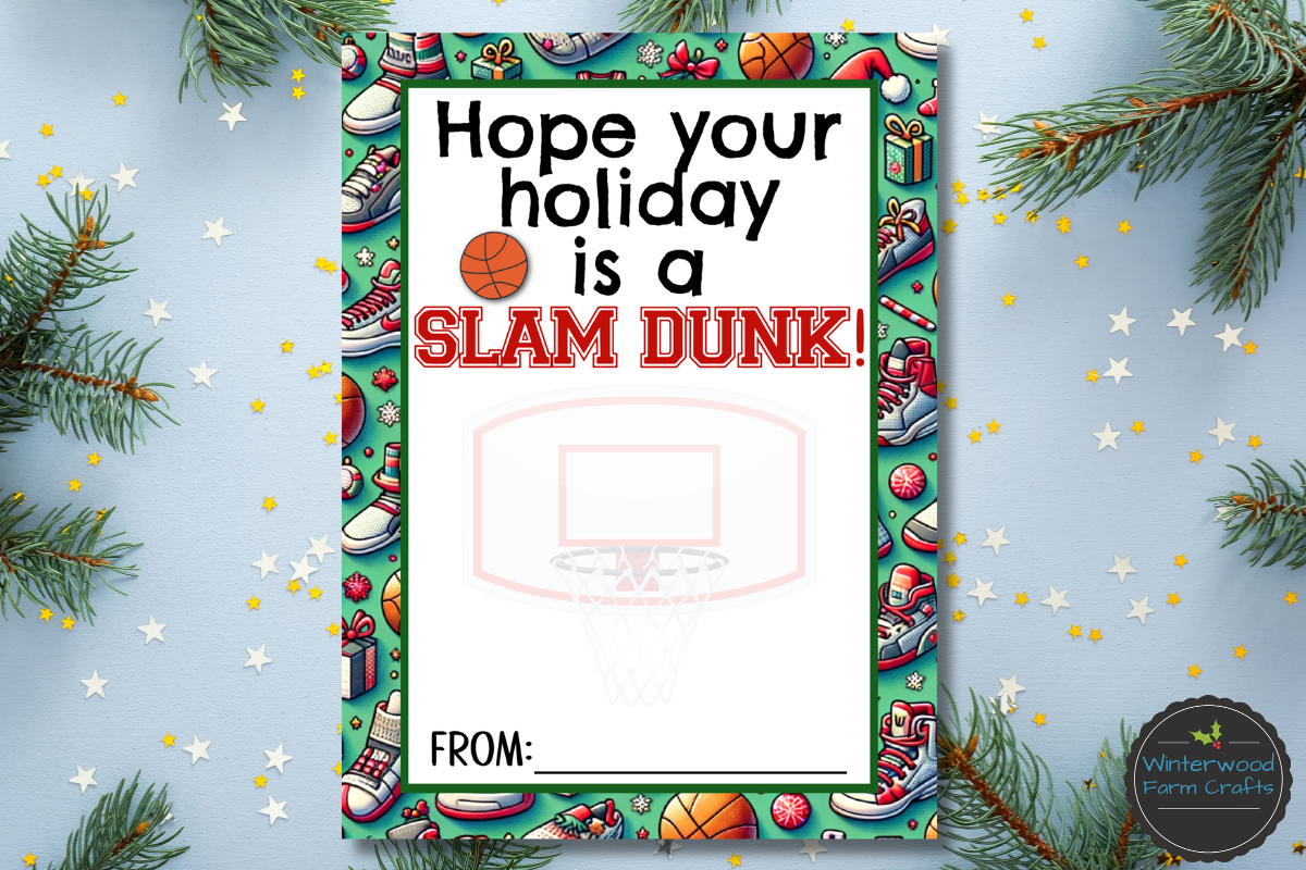 Basketball Christmas Holiday Themed Gift Card Holders