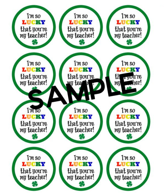 Lucky St Patrick's Day Teacher Gift Tags