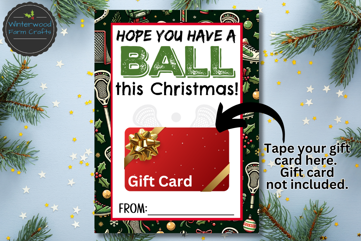 Lacrosse Christmas Holiday Themed Gift Card Holders