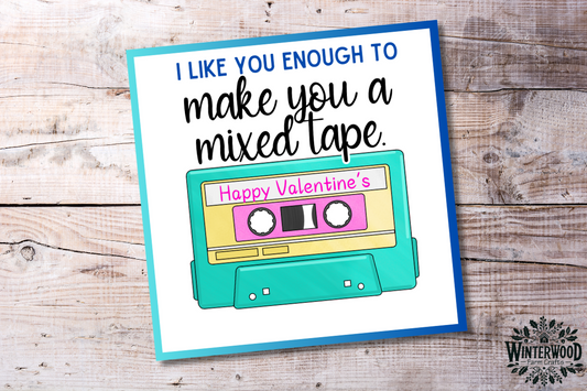 90s Mixed Tape Retro Cassette Valentine Card