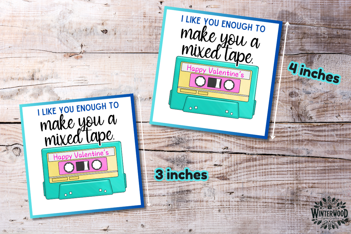 90s Mixed Tape Retro Cassette Valentine Card