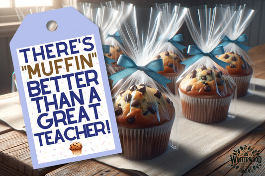 Muffin Themed Teacher Gift Tags