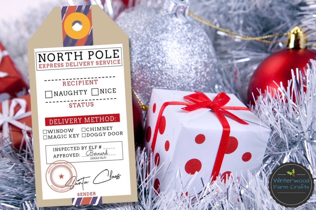 North Pole Santa Special Delivery Gift Tags