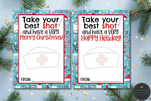 Nurse Christmas Holiday Themed Gift Card Holders