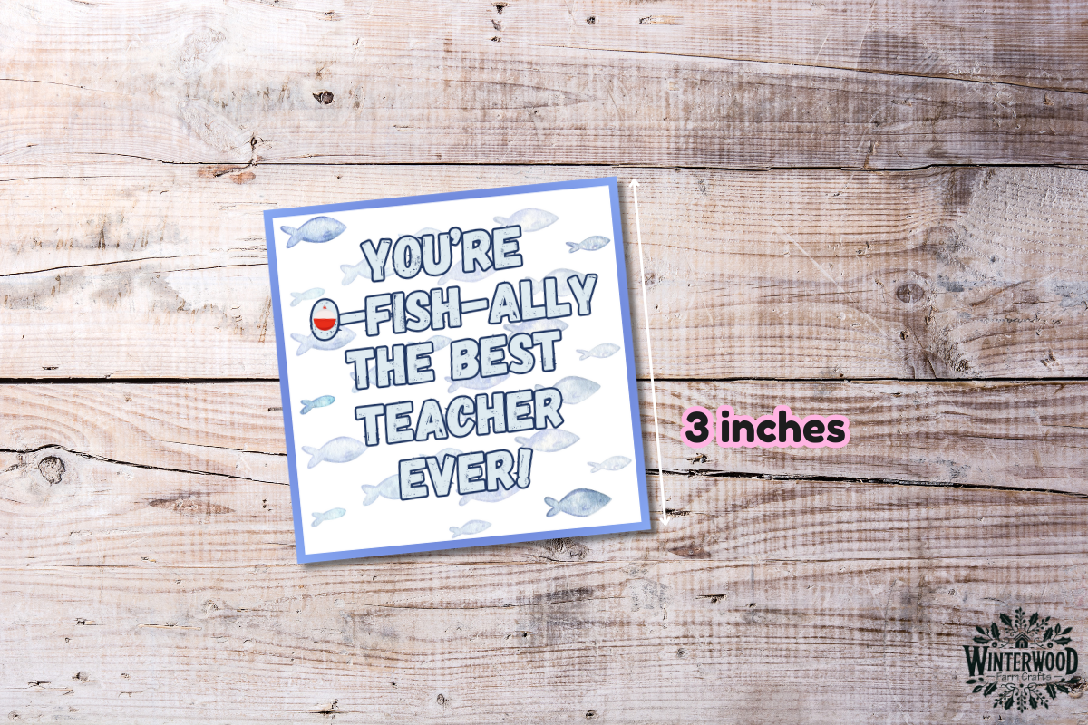 O-FISH-Ally the Best Teacher Ever Printable Gift Tags