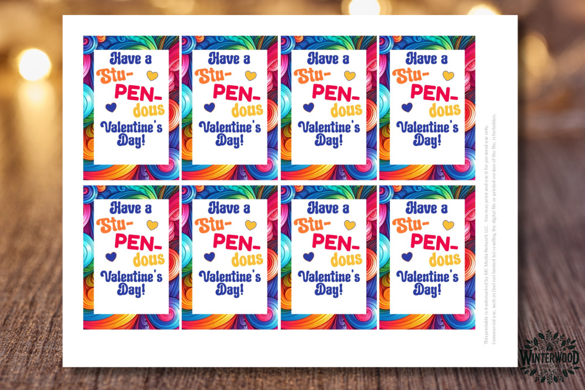 Stupendous Pen Valentine Printable Cards