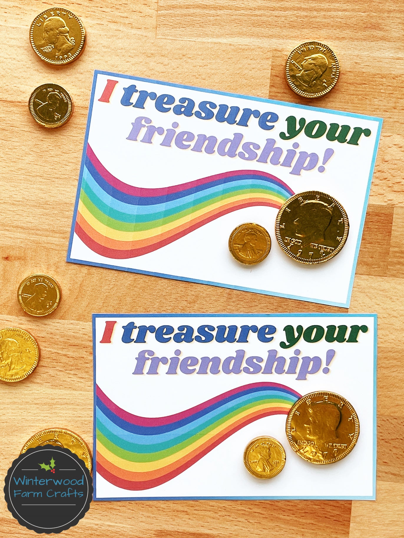 Treasure Your Friendship Rainbow Cards