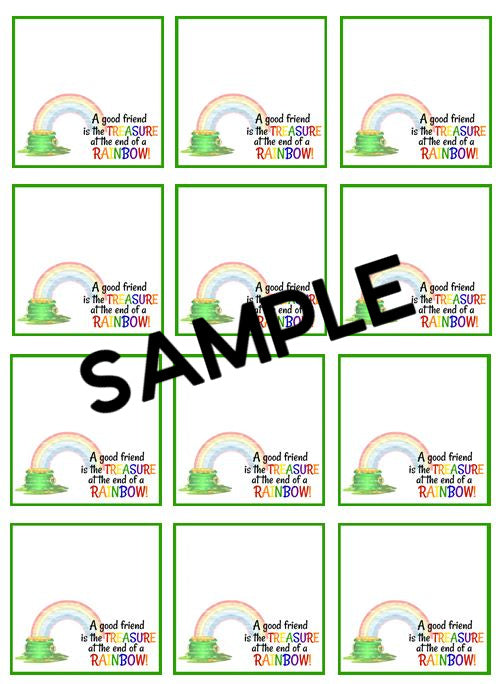 Rainbow Pot of Gold Printable Bag Toppers