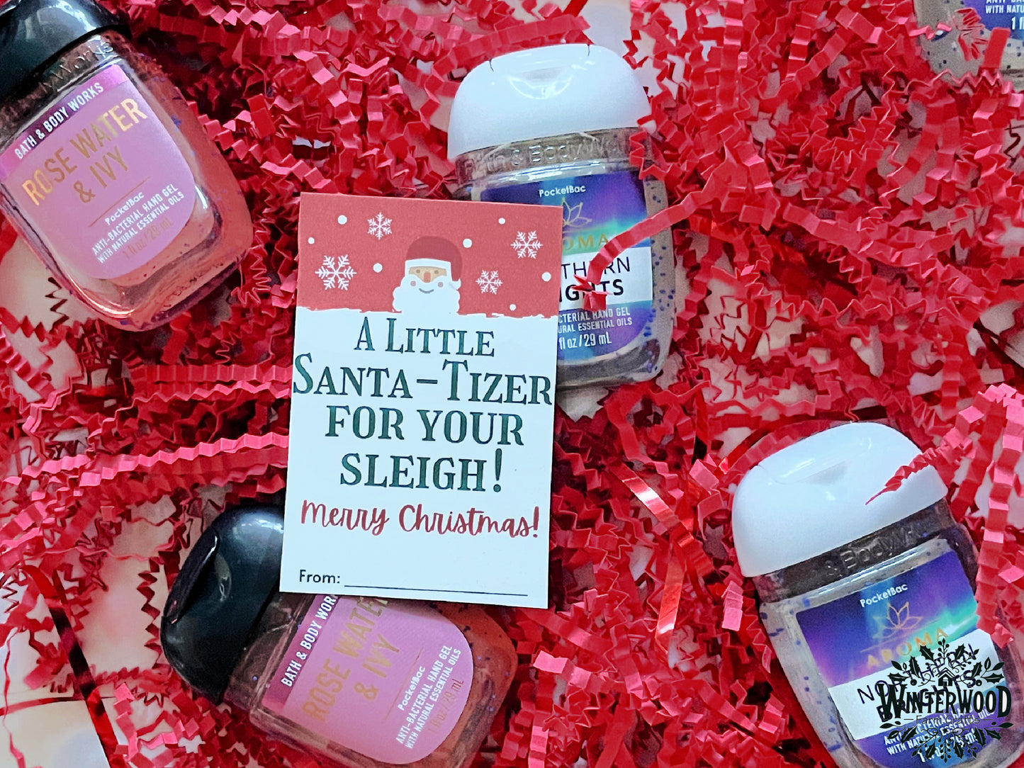 "Santa-tizer" Gift Tags