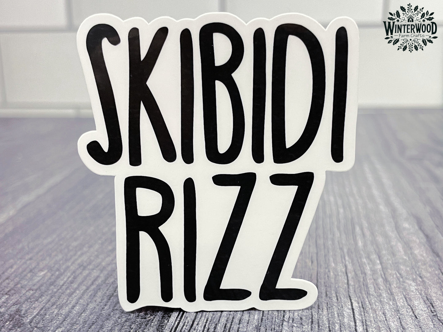 SKIBIDI RIZZ Vinyl Sticker 2-Pack