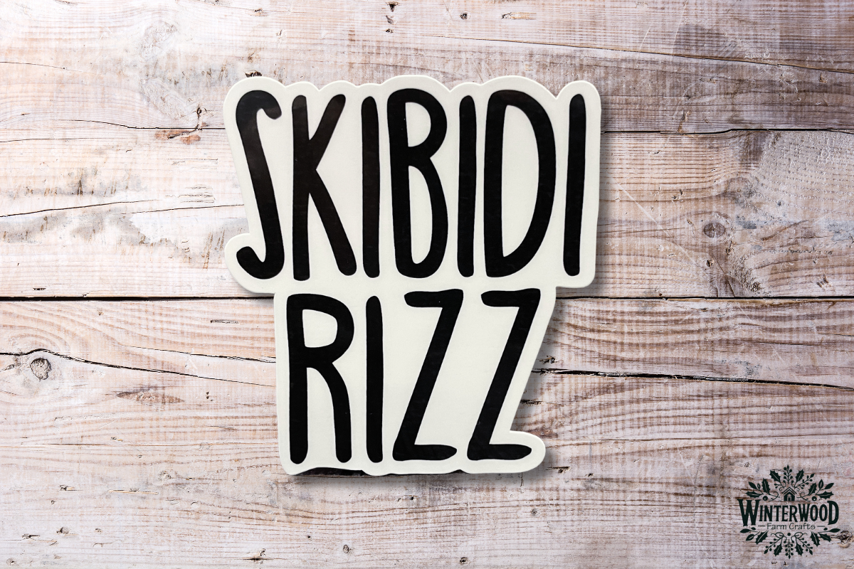 SKIBIDI RIZZ Vinyl Sticker 2-Pack