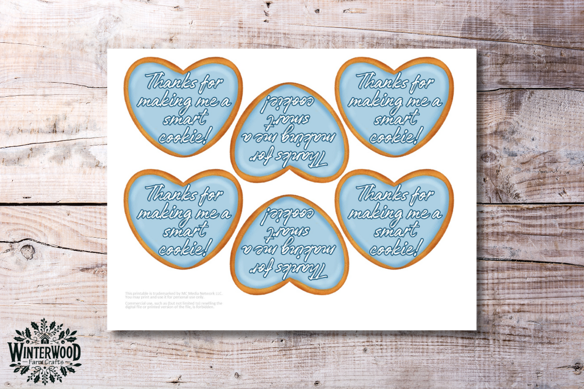 Smart Cookie Printable Teacher Gift Tags