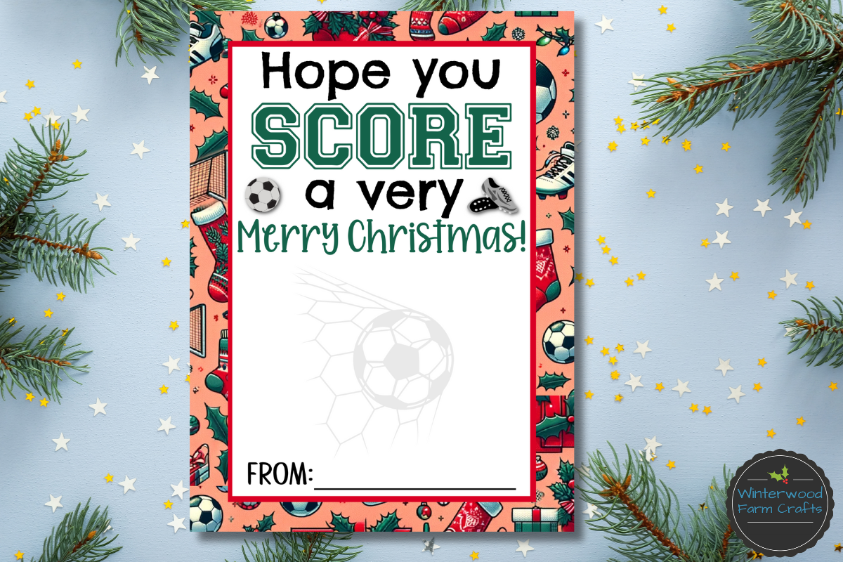 Soccer Christmas Holiday Themed Gift Card Holders