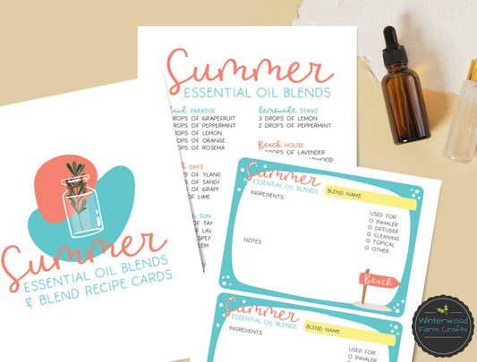 Summer Essential Oil Blends Card Pack
