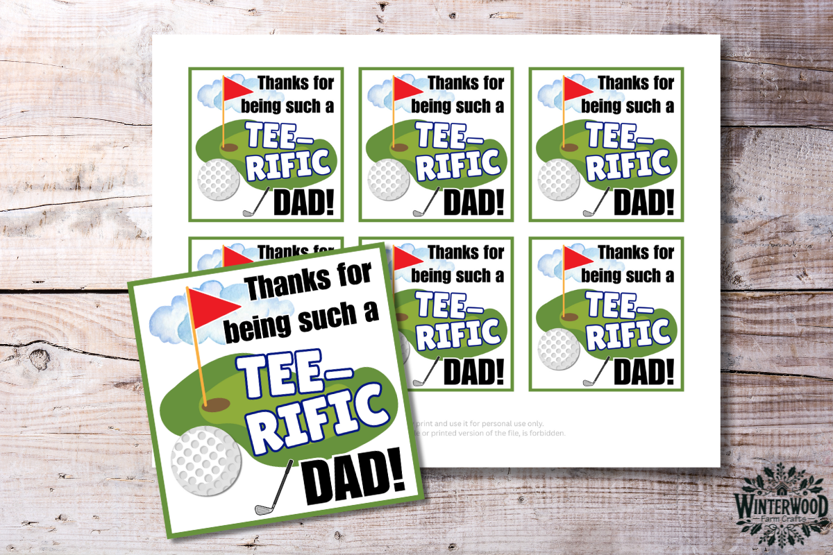 Tee-rific Dad Printable Gift Tags