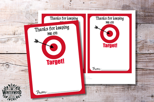 Target Bullseye Printable Gift Card Holders