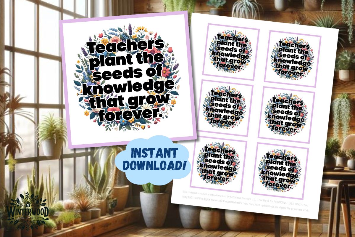 Teachers Plant Seeds of Knowledge Gift Tag