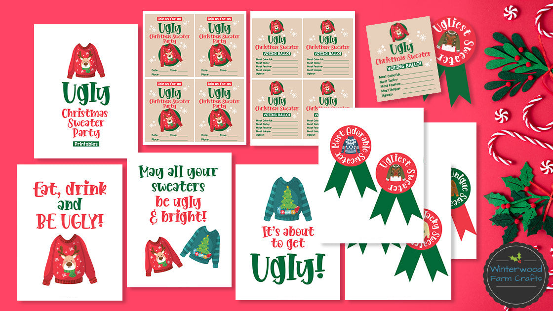 Ugly Sweater Christmas Party Pack