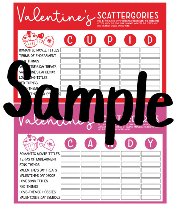 Valentine's Day Party Games Pack